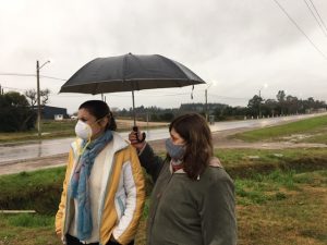 Intendenta Adriana Peña y Coordinadora del Cecoed Violeta Juárez