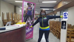 La instructora de zumba María Giménez
