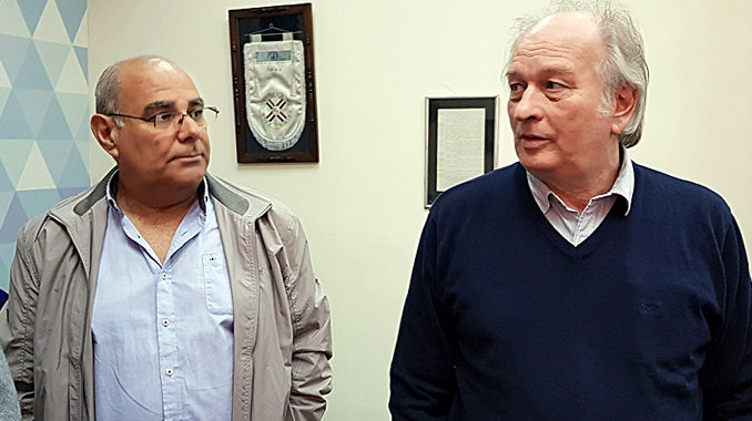 Los integrantes del Ejecutivo Ortíz y Cheppi, trabajan en la sub-comisión que elabora el Protocolo. Foto El Telégrafo.