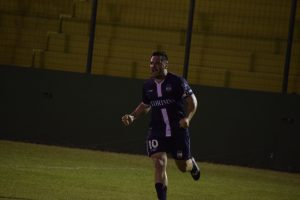 Su habitual cuota goleadora en el clásico en el Campus (Foto Adrián Trabadelo)