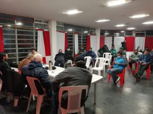 Los clubes y los neutrales, sesionando en sede de Atlético (foto Rodrigo 'Chino' Fernández)