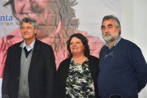 Rafael Michelini, la candidata a la IDL Cecilia Bianco y el dirigente del Nuevo Espacio Gabriel Casal.