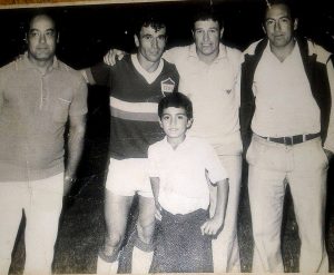 Tomás Correa junto a Nelson Chocho, Néstor Pereira, “Chiche” Barragán y su hijo Freddy