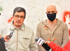 Gerardo Rodríguez presidente de Federación ANCAP y Martín Villamil presidente de Fancap Lavalleja