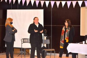 Sandra Zeballos, Victoria López y Patricia Escobal