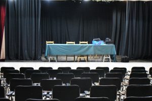 Vacía, así quedó la platea de la Casa de la Cultura luego de que se retiraron los ediles por la suspensión de la sesión por falta de quórum