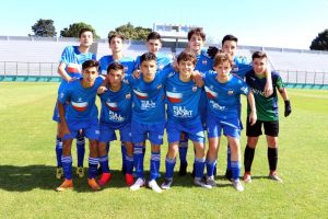 La formación del Sub 14 de Minas en el Campus (gentileza de Víctor Píriz - Pasión Juvenil)