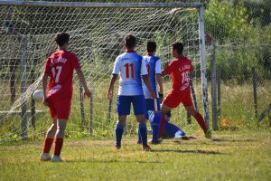 Uno de los tantos que el sábado logró el rojo en Sub 16 para vencer a Nacional
