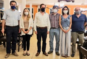 Ariel Affonso Administrador General del Parque de Minas, Dolores García Pintos Directora de Turismo de Lavalleja, German Cardoso Ministro de Turismo, Luis Guani Secretario del Consejo del Parq