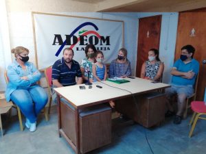 Integrantes de la comisión de sociales de ADEOM María Bonifacio, Sergio Charquero, Socorro Tolosa, Yanet García, Giovanna Hernández y Luis Franco