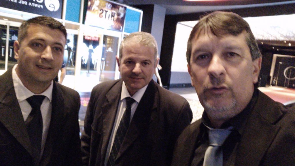 Rodrigo Guillén Victor Piriz y José de los Santos previo a la entrega de los premios CUTA 2019