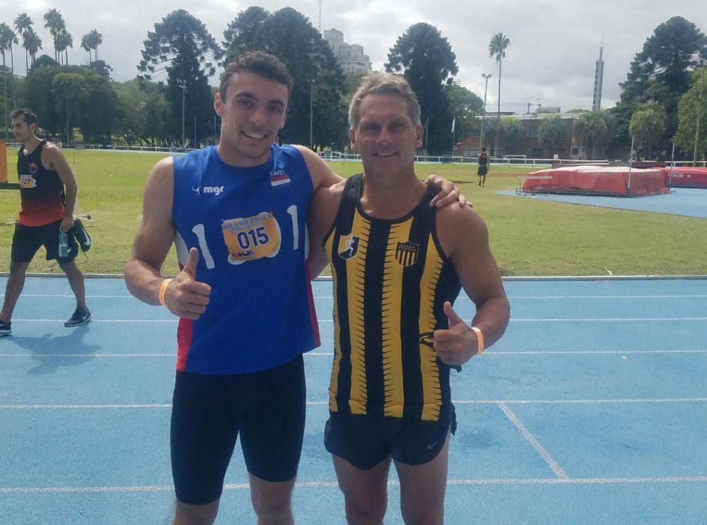 ¡Los mejores! Santiago Rodríguez en 100 y 200 metros y Gustavo Alzugaray (h) en Salto con Garrocha, fueron los mejores atletas del país este fin de semana