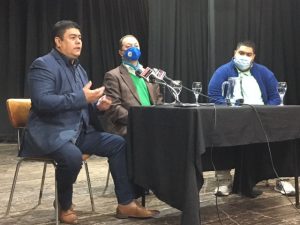 Ariel Britos, Hebert Loza y Gastón Caballero