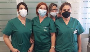Licenciada en Enfermería Elena de Luca, Rosario Thomaz, Marta Hernández y Laura Ascorreta