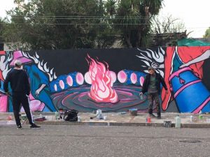 MURAL EN LA RAMBLA DOMINGO 9