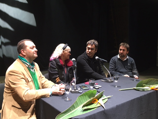 El director de Cultura Hebert Loza, Valeria Lynch, Mariano Martínez y el productor Diego Sorondo