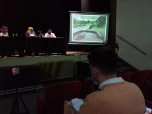 Felipe De los Santos en la presentación sobre el deterioro de la rambla Esther Moré