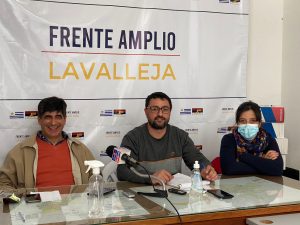El diputado Javier Umpiérrez, el edil Mauro Álvarez y la edila Patricia Pelúa