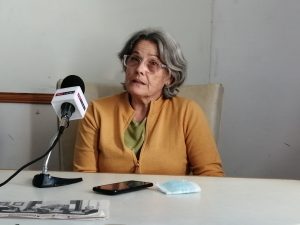 La candidata de Un Solo Uruguay al BPS por los jubilados y pensionistas, Virginia Vaz