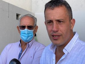 El Secretario General de la IDL Alejandro Giorello y el intendente Mario García