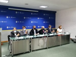 Andrés Balduini, Leonardo Cirpiani, Remo Monzeglio, Tabaré Viera, Mario García y Adela Paravís