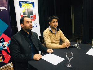 Emilio Cáceres y Gabriel Gutiérrez, referente de INJU y director de Juventud de la IDL, respectivamente