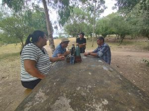 Verónica Machado, Eduardo Liard, Gerardo Correra y Víctor Alfonso, supervisor técnico.