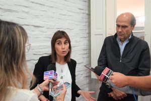 Diputada del PN Alexandra Inzaurralde y el presidente de INAU Pablo Abdala