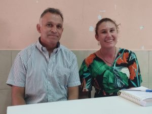 Rafael Rodríguez, educador referente y Valeria Castillo, coordinadora de Cecap