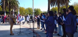 El coro del liceo Cuna de Fabini. Fuente Facebook del Municipio de Solís de Mataojo