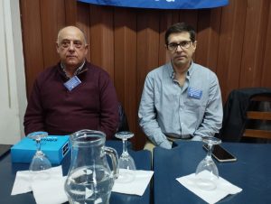 Gonzalo Pérez, representante de los Jubilados de AEBU y Manuel García, consejero central