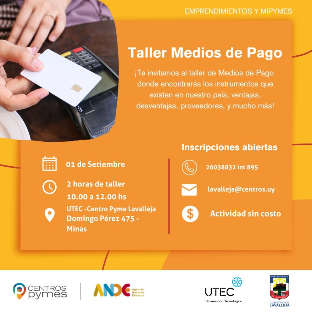 Taller medios de pago en Centro PYMES