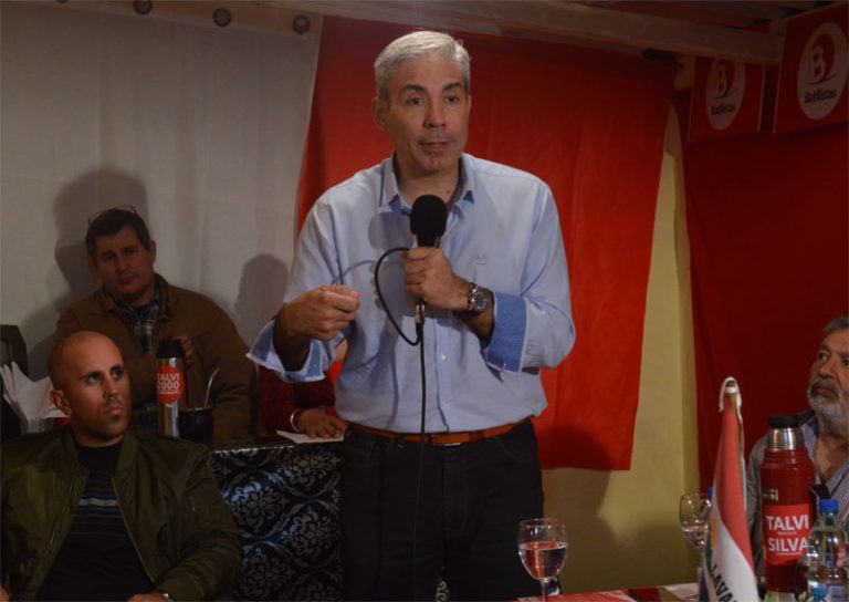 Foto archivo, Robert Silva en Minas en la campaña en 2019