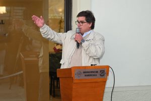 Francisco De la Peña en la inauguración del auditorio Cándido N. Cal de Mariscala