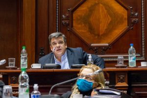 Senador Carlos Camy en el Parlamento. Fuente Archivo del Parlamento