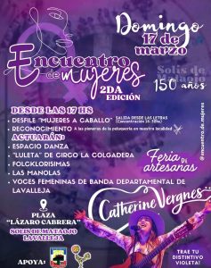 Este domingo se realiza el Segundo Encuentro de Mujeres en Solís de Mataojo