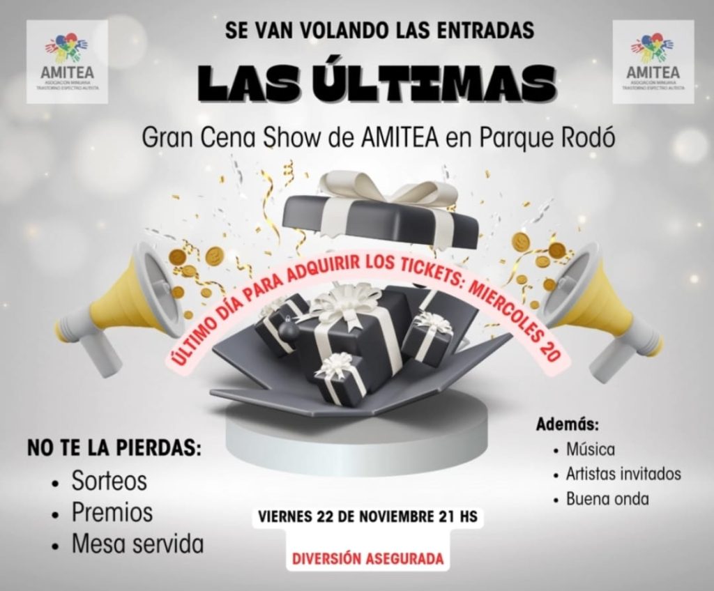 Este viernes se realiza gran cena show en el parador del Parque Rodó a beneficio de Amitea