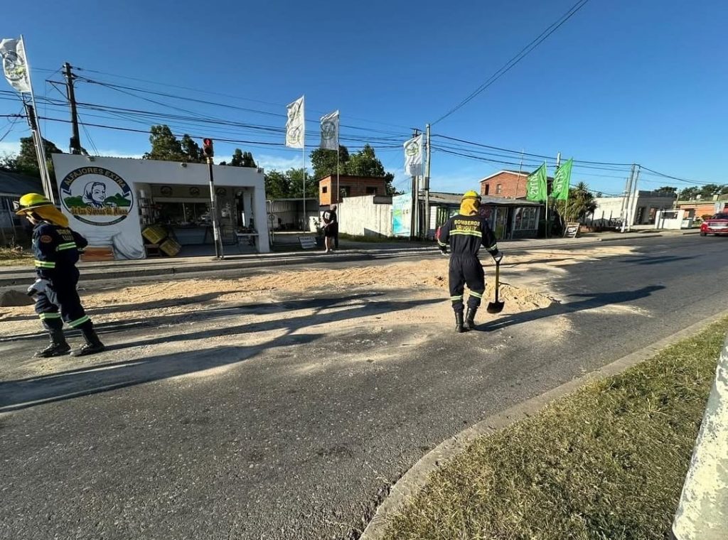 Un mal acondicionamiento de la carga produjo el derrame de vísceras en Luis Alberto de Herrera (1)