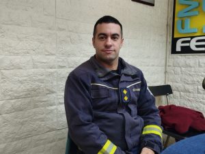 Jefe del Destacamento de Bomberos de Minas, Juan Aria