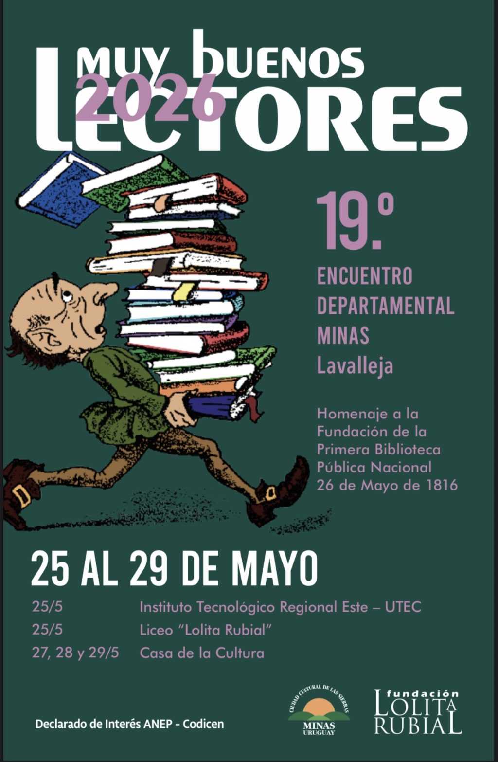 Del 25 al 29 de mayo se desarrollará el 19° encuentro departamental de Muy Buenos Lectores 