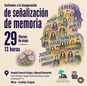 Hoy se inaugura la primera placa de señalamiento de memoria en Lavalleja