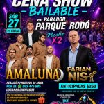 Cena show y gran noche bailable en Parador Parque Rodó con Amaluna y Fabián Nis